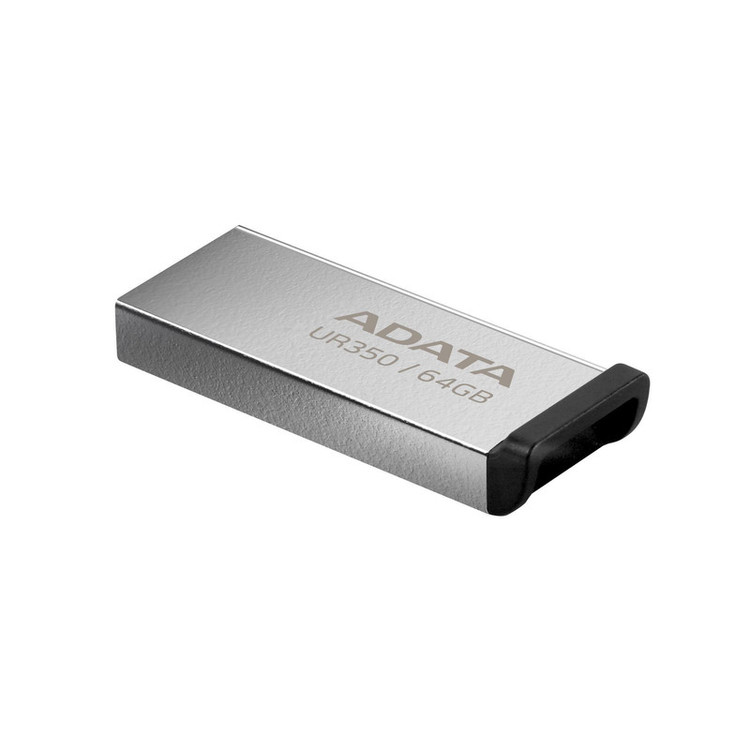فلش مموری ای دیتا مدل UR350 ظرفیت 64 گیگابایت با رابط USB 3.2 Gen1، سرعت انتقال 100 مگابایت بر ثانیه، بدنه فلزی مقاوم، سازگار با ویندوز، مک، لینوکس و بدون نیاز به نصب درایور