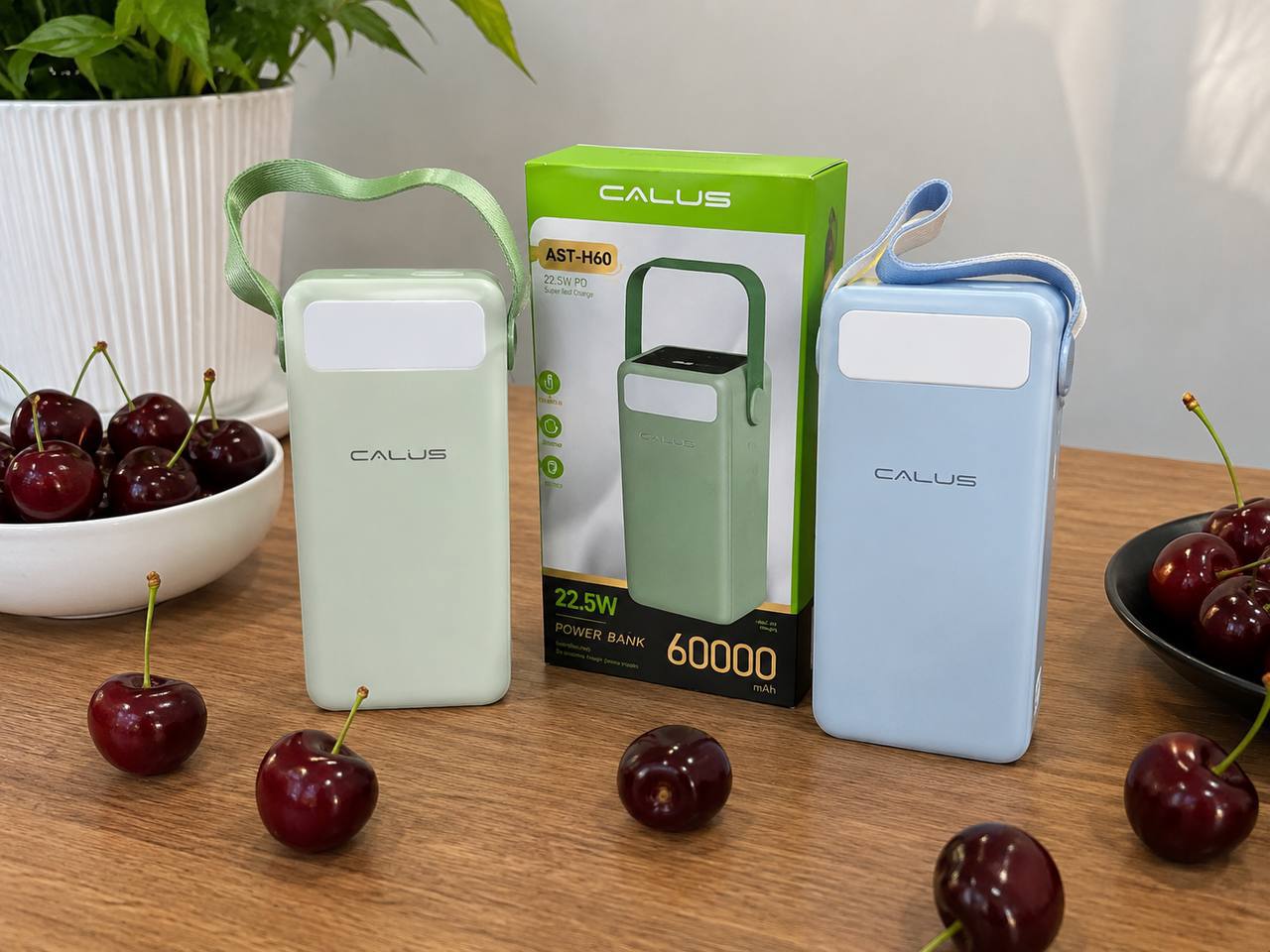 پاوربانک۲۲.۵ وات CALUS ظرفیت ۶۰۰۰۰ میلی‌آمپرساعت مدلH60